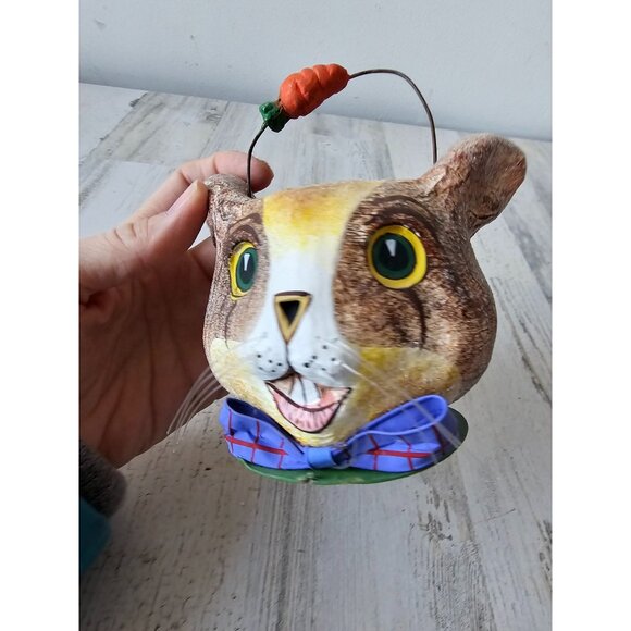 Department 56? Easter Bunny basket spring rabbit decor car carrot - Picture 5 of 8